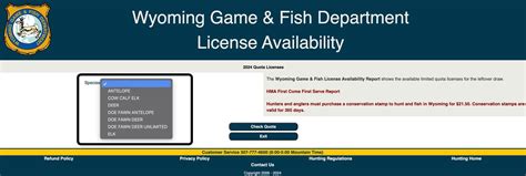 wyoming fish license|wyoming hunting license draw results.